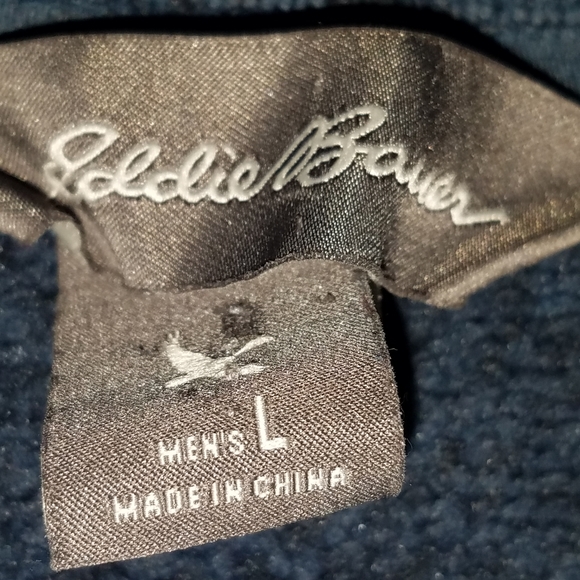 Mens Blue Eddie Bauer sweatshirt large - Picture 4 of 4